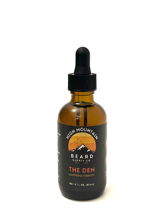Beard Oil, Natural and Organic, Beard Growth, Leather, Tobacco, Best Beard Oil, High Mountain